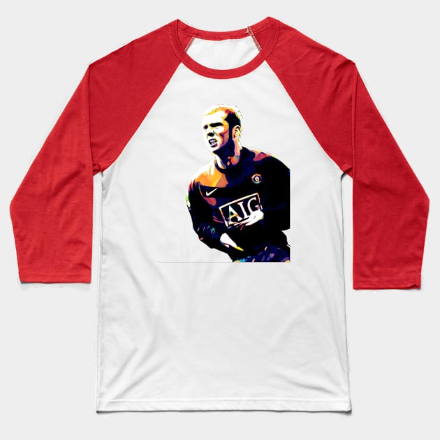 Paul Scholes Pop Art Baseball T-Shirt by Creativedy Stuff